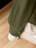 Airaco Women's Contrast Color Block Collar Long Sleeve Half-Zip Casual Pullover Sweatshirt