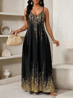 SHEIN Lady Leopard Print Women Maxi Dresses Women Lady Boho Backless Women Ladies Baggy Maxi Dress Women Dresses Loose Strapless Birthday&Event Dresses /Holiday Dresses Vacation Outfits Women Boho/Bohemia/Boho Women's Clothing Halter Top African Woman Clothing Women Dresses Summer Tropical Dresses For Women New Arrivals Women Dress Beach Dress Easter Dresses / Easter Dress Women / Easter Outfit Women Summer Dresses For Women