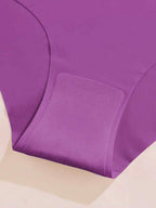 Aofeiqike 6pcs High Waist Plus Size Women Briefs, Sexy Seamless Breathable Ice Silk Panties, Comfortable Soft Hipster Underwear