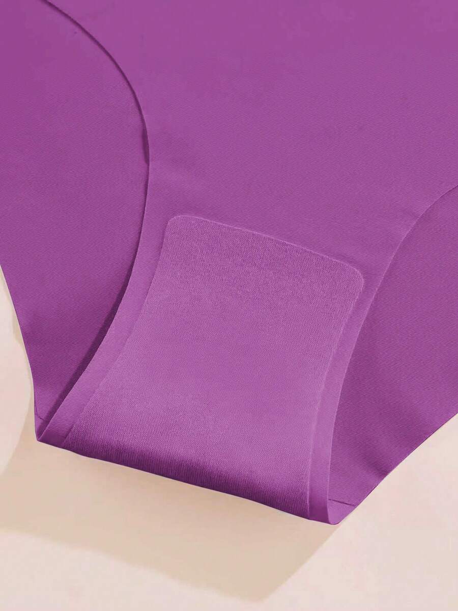 Aofeiqike 6pcs High Waist Plus Size Women Briefs, Sexy Seamless Breathable Ice Silk Panties, Comfortable Soft Hipster Underwear