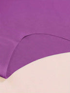 Aofeiqike 6pcs High Waist Plus Size Women Briefs, Sexy Seamless Breathable Ice Silk Panties, Comfortable Soft Hipster Underwear