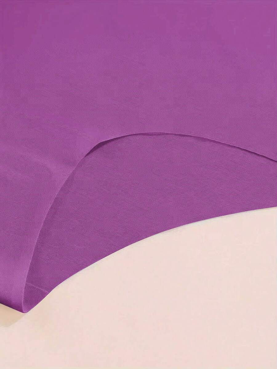 Aofeiqike 6pcs High Waist Plus Size Women Briefs, Sexy Seamless Breathable Ice Silk Panties, Comfortable Soft Hipster Underwear