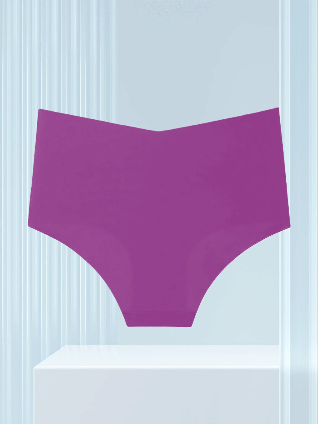 Aofeiqike 6pcs High Waist Plus Size Women Briefs, Sexy Seamless Breathable Ice Silk Panties, Comfortable Soft Hipster Underwear