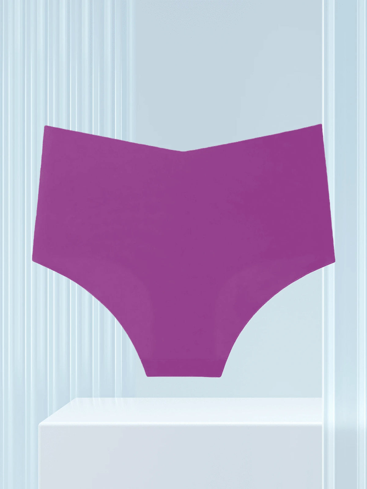 Aofeiqike 6pcs High Waist Plus Size Women Briefs, Sexy Seamless Breathable Ice Silk Panties, Comfortable Soft Hipster Underwear