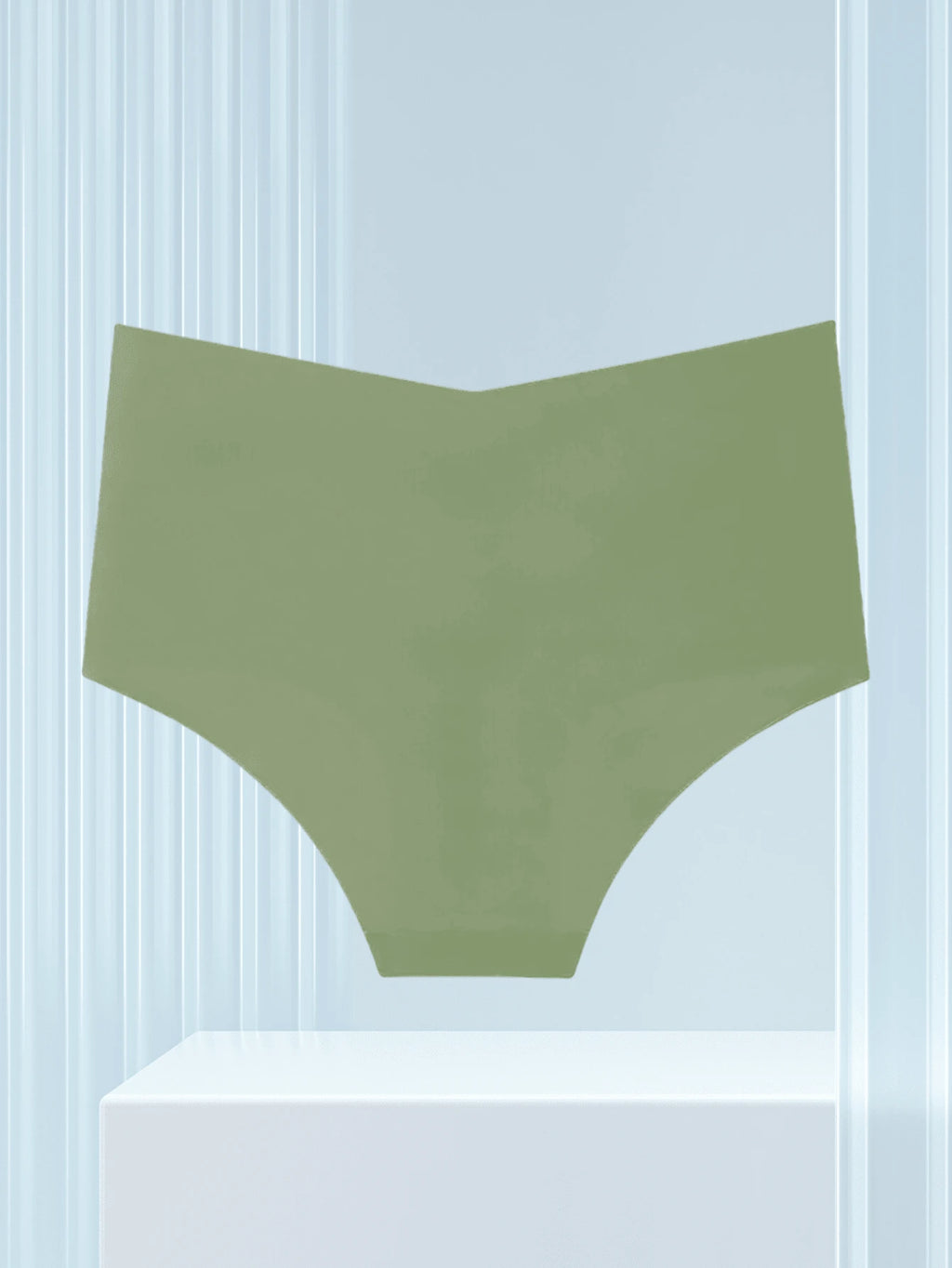 Aofeiqike 6pcs High Waist Plus Size Women Briefs, Sexy Seamless Breathable Ice Silk Panties, Comfortable Soft Hipster Underwear
