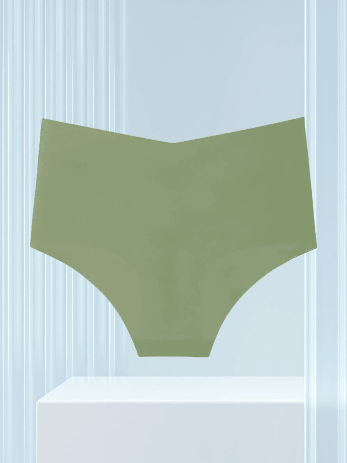 Aofeiqike 6pcs High Waist Plus Size Women Briefs, Sexy Seamless Breathable Ice Silk Panties, Comfortable Soft Hipster Underwear