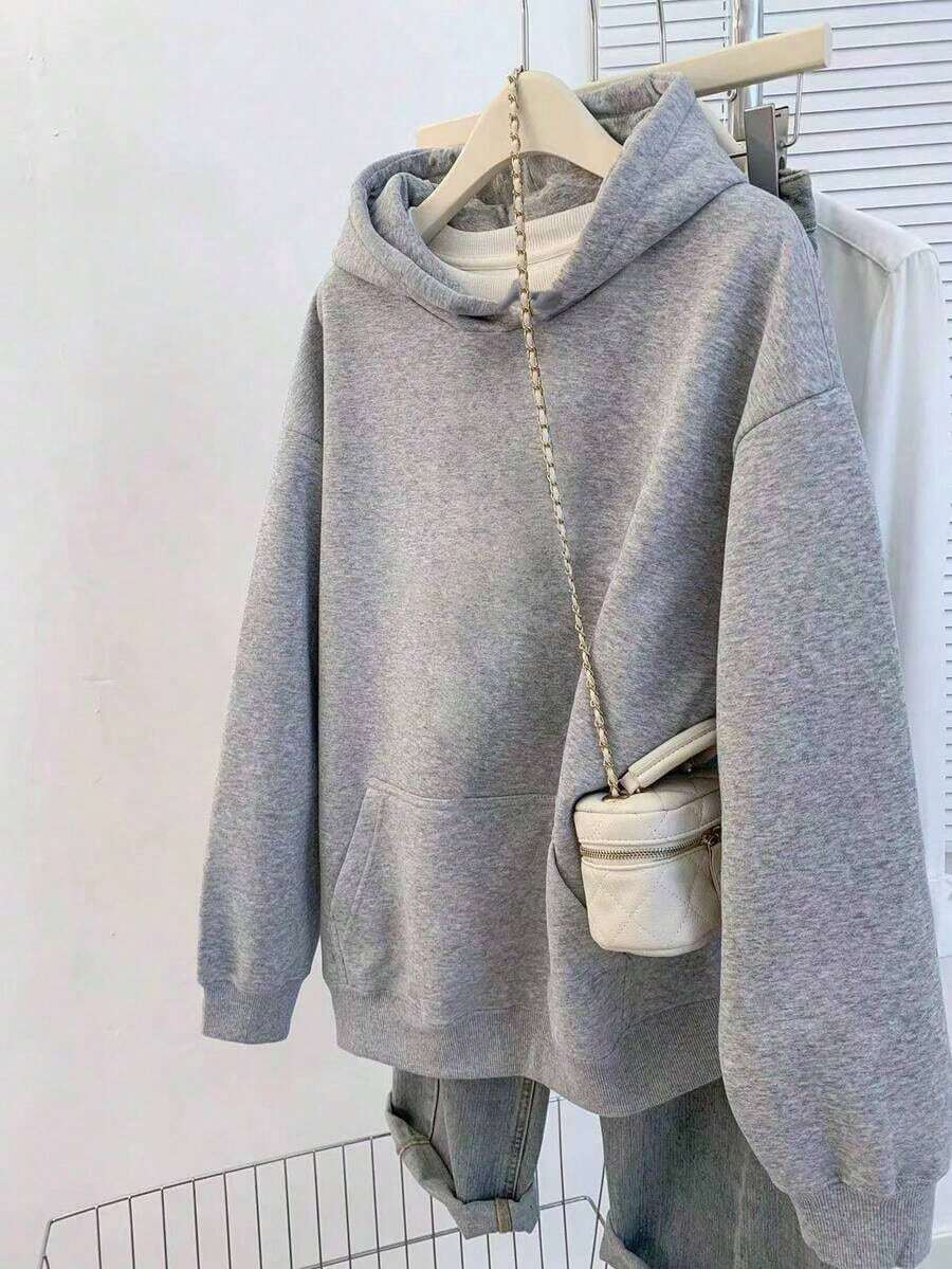 Women's Relaxed Fit Solid Blend Hoodies Lightweight Comfy Daily Home & Weekend Wear