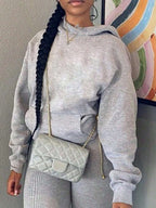 Women's Relaxed Fit Solid Blend Hoodies Lightweight Comfy Daily Home & Weekend Wear
