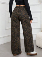 SHEIN ICON Casual Relaxed-Fit High-Waist Straight Leg Denim Jeans