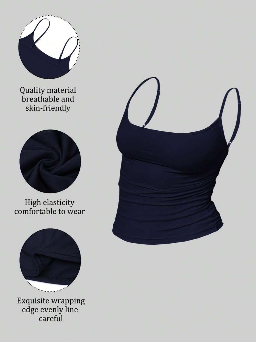 Zyxie Women's Casual Versatile Solid Color Slim Fit Camisole