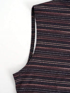 Women's Sleeveless Striped Print Turtleneck Top