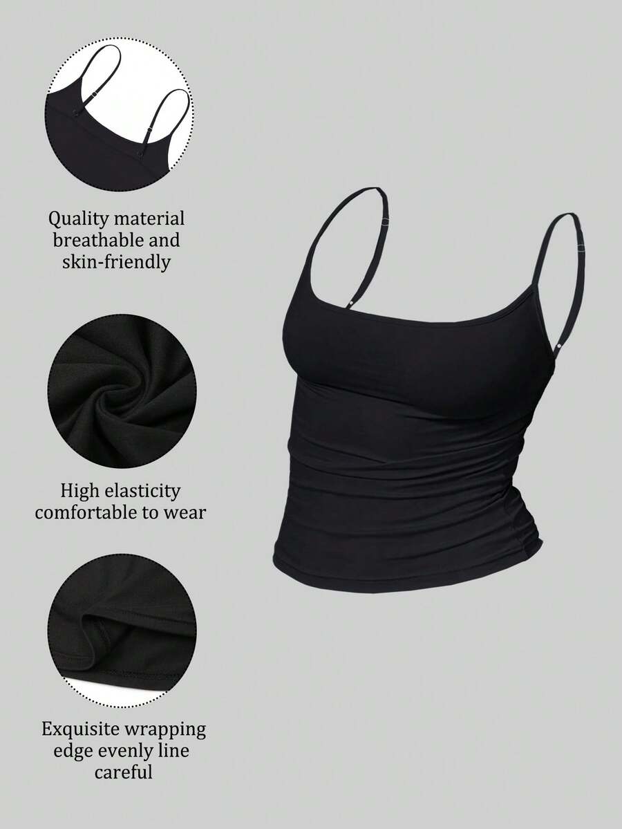 Zyxie Women's Casual Versatile Solid Color Slim Fit Camisole