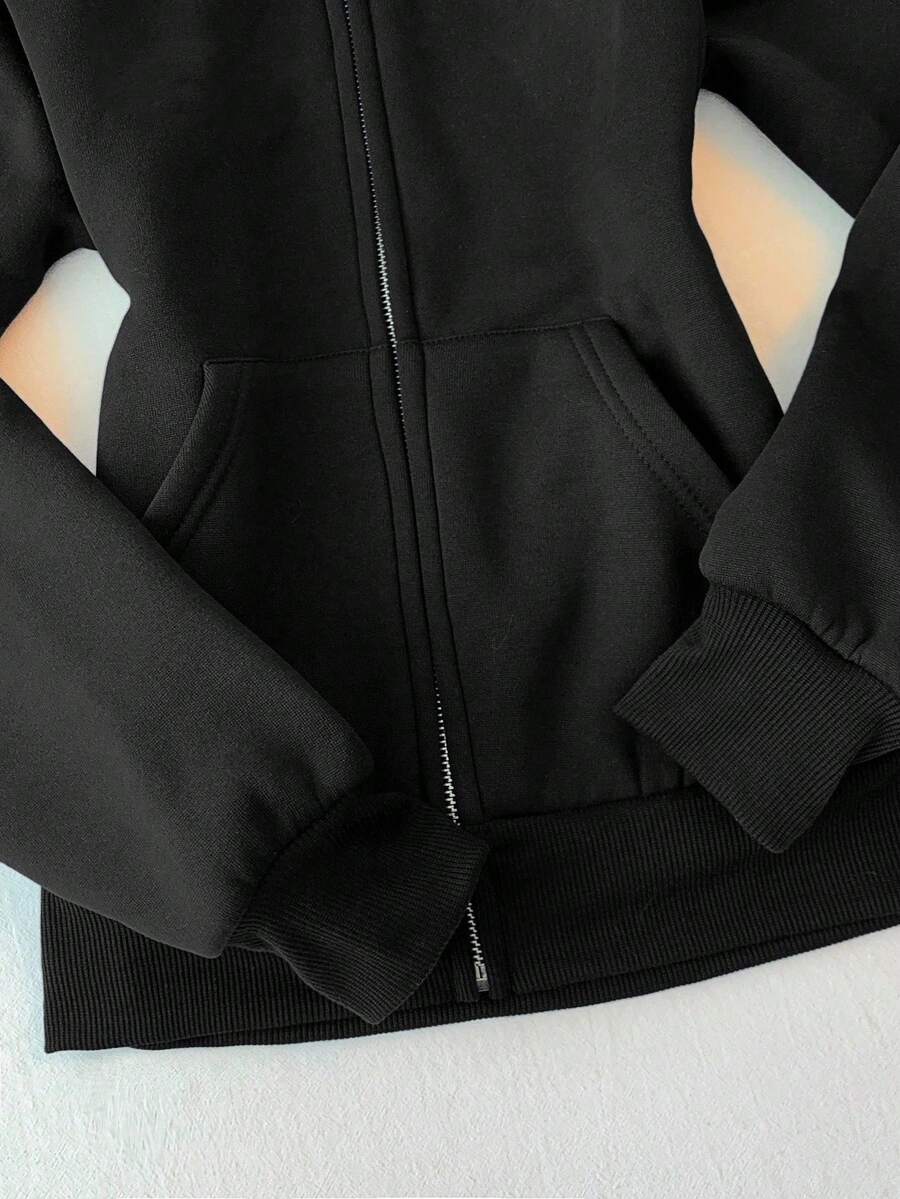 Glimmora New Women Zip-Up Sweatshirt, Gray Long Sleeve Jacket