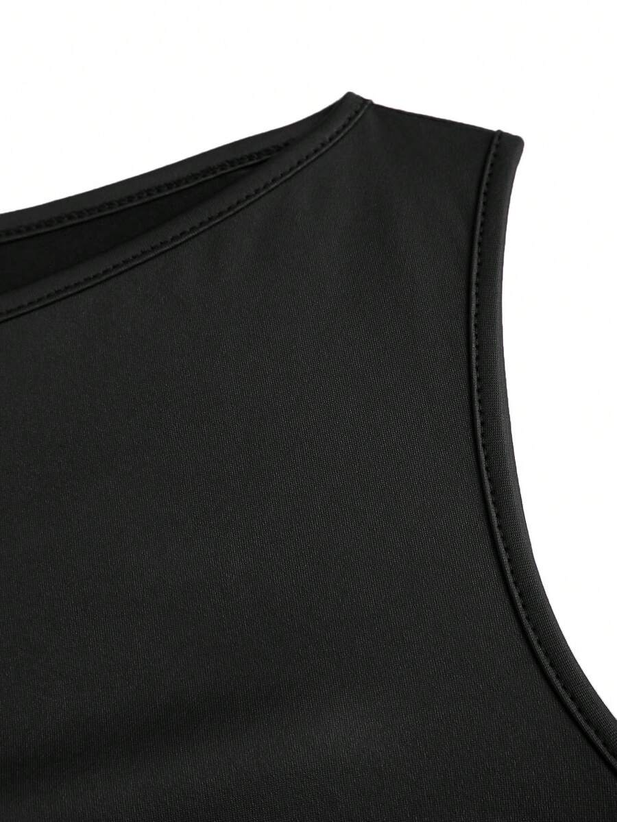Sweetra New Fashion Wine Red Coated Elastic Fabric Off Shoulder Ruched Waist Slim Fit Mini Dress, High Neck Ruffle Detail, Suitable For Club Party, Cocktail, Commute, Daily Wear In Autumn/Winter