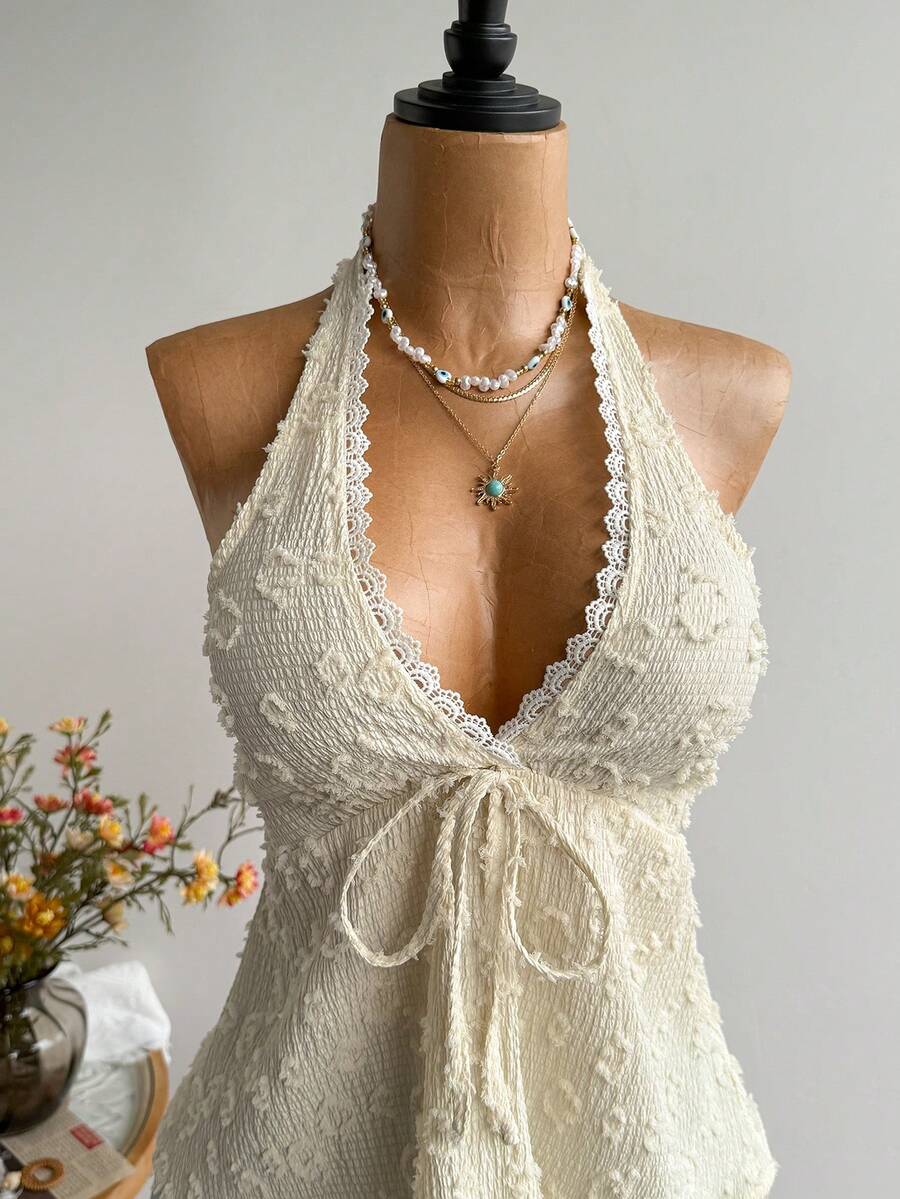 Rusttydustty Women's Backless Casual Vacation Bohemian Style Beach, Suitable For Valentine's Day, New Year, Party, Easter, Hawaiian Music Festival, Tropical Holiday