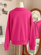 Lalippa Women's Loose Split Zip-Up Hoodie,Graduation,Teacher,Back To School Pullover Fall