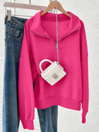 Lalippa Women's Loose Split Zip-Up Hoodie,Graduation,Teacher,Back To School Pullover Fall