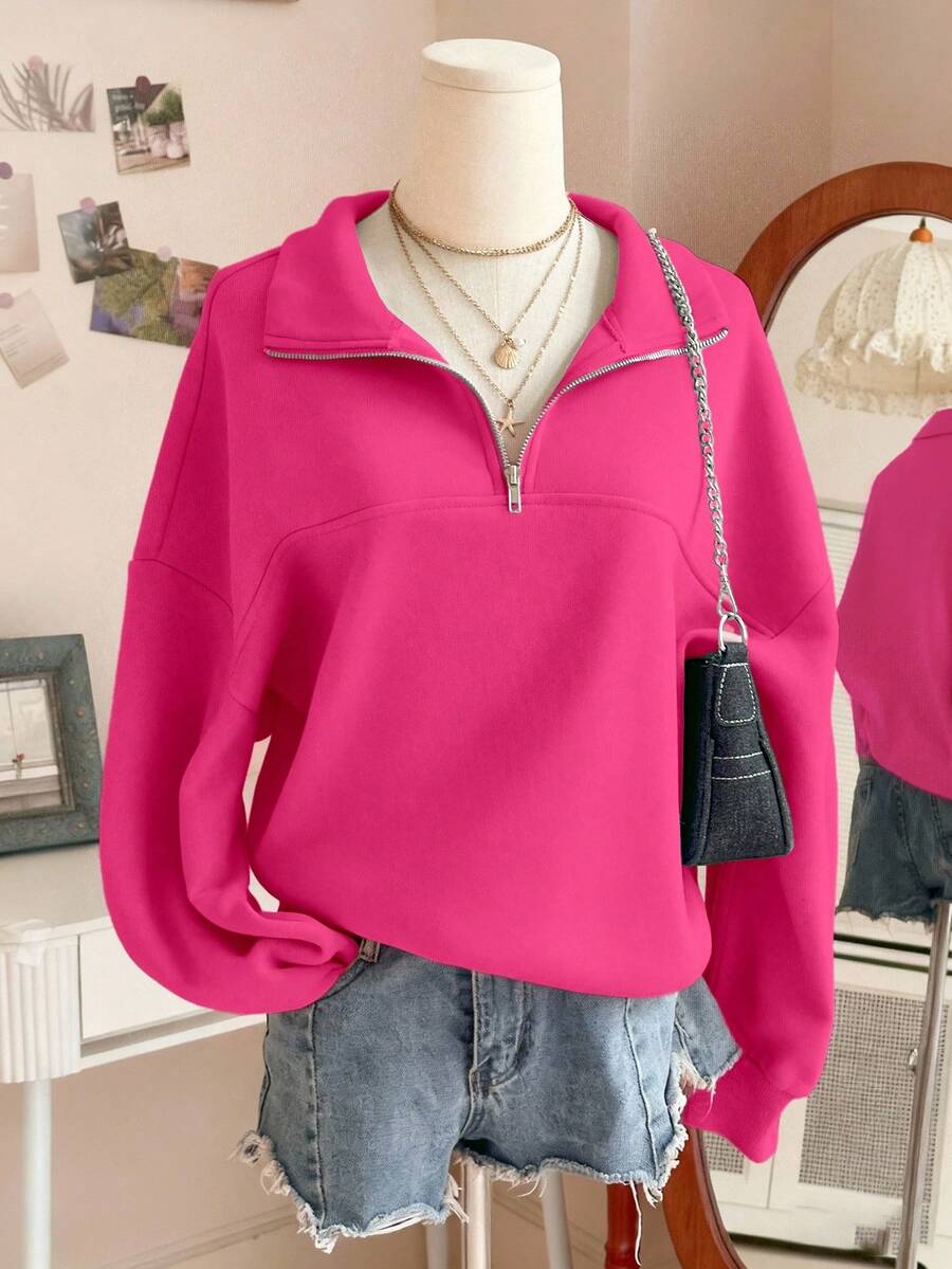 Lalippa Women's Loose Split Zip-Up Hoodie,Graduation,Teacher,Back To School Pullover Fall