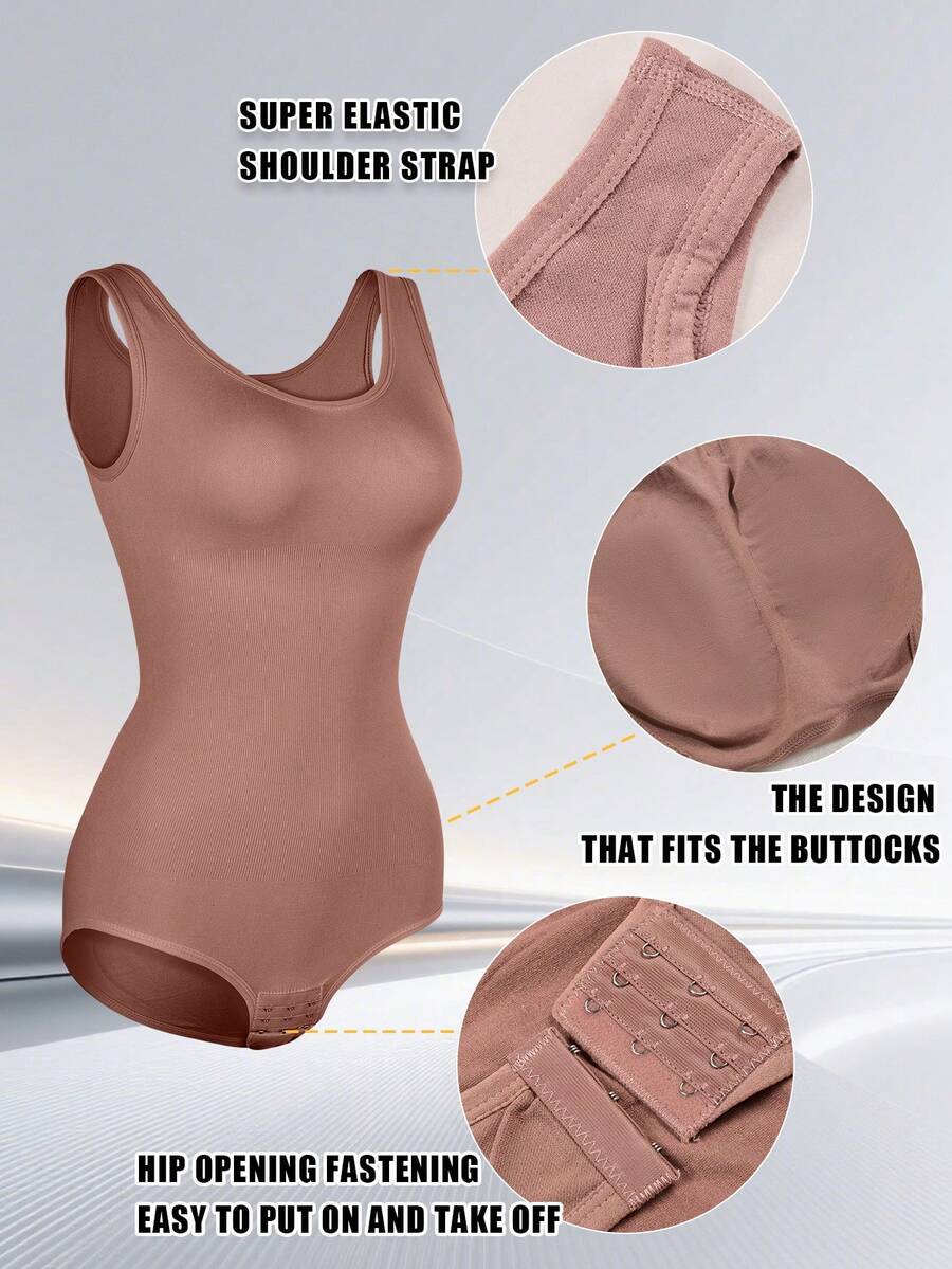 3 Pieces Of Seamless High-Waisted Body Shapewear Shaping One-Piece Pants, With An Opening At The Crotch For Easy On And Off - A Pair Of Stretchy Pants Designed To Shape The Body, Enhance The Hip Line, Control Abdominal Fat, And Boost The Bust. The Material Is A Knitted Breathable Elastic Fabric.