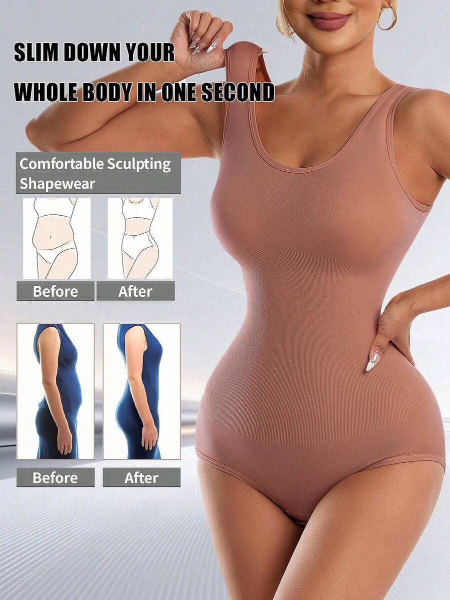 3 Pieces Of Seamless High-Waisted Body Shapewear Shaping One-Piece Pants, With An Opening At The Crotch For Easy On And Off - A Pair Of Stretchy Pants Designed To Shape The Body, Enhance The Hip Line, Control Abdominal Fat, And Boost The Bust. The Material Is A Knitted Breathable Elastic Fabric.