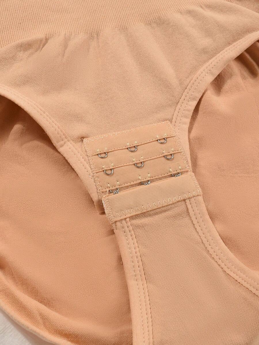 3 Pieces Of Seamless High-Waisted Body Shapewear Shaping One-Piece Pants, With An Opening At The Crotch For Easy On And Off - A Pair Of Stretchy Pants Designed To Shape The Body, Enhance The Hip Line, Control Abdominal Fat, And Boost The Bust. The Material Is A Knitted Breathable Elastic Fabric.