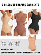 3 Pieces Of Seamless High-Waisted Body Shapewear Shaping One-Piece Pants, With An Opening At The Crotch For Easy On And Off - A Pair Of Stretchy Pants Designed To Shape The Body, Enhance The Hip Line, Control Abdominal Fat, And Boost The Bust. The Material Is A Knitted Breathable Elastic Fabric.
