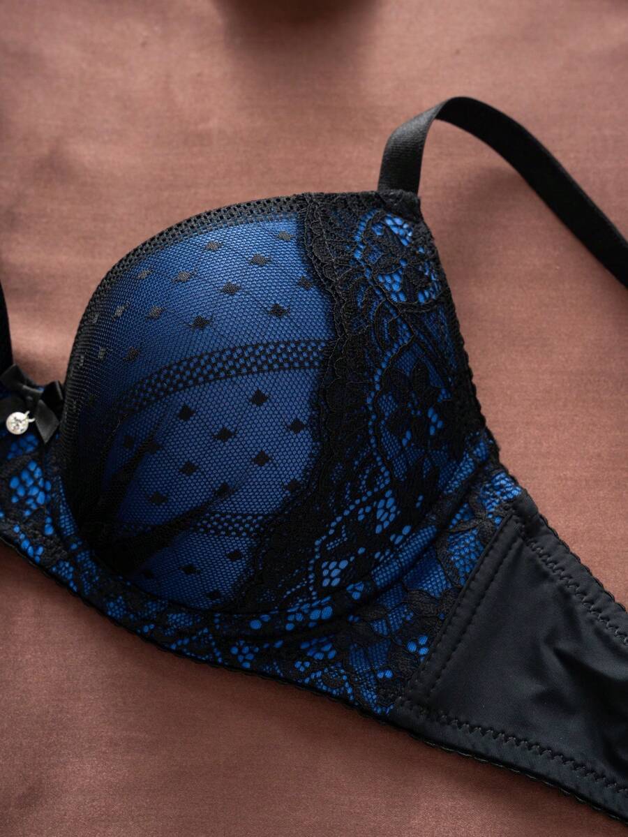 1pc Sexy Lace Minimalist Lift-Up Small Bust Underwire Bra For Women Lingerie