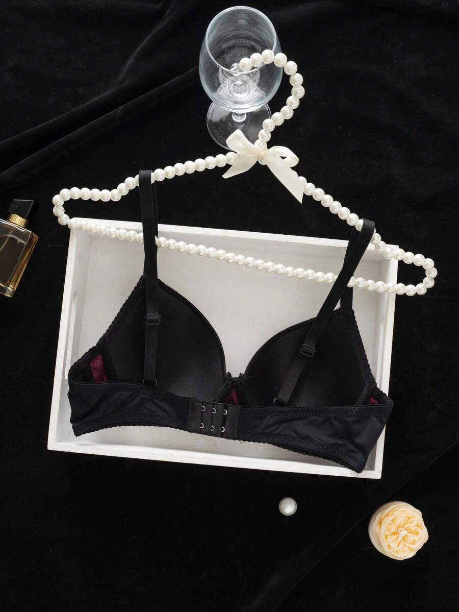 1pc Sexy Lace Minimalist Lift-Up Small Bust Underwire Bra For Women Lingerie