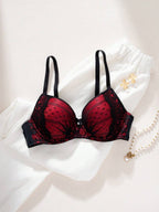 1pc Sexy Lace Minimalist Lift-Up Small Bust Underwire Bra For Women Lingerie