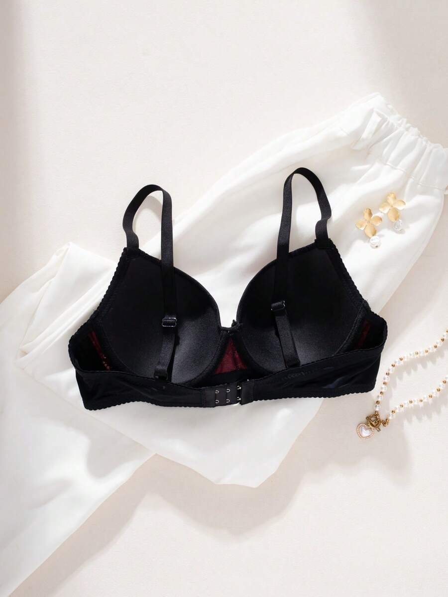 1pc Sexy Lace Minimalist Lift-Up Small Bust Underwire Bra For Women Lingerie