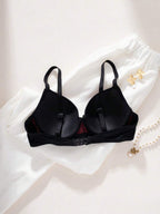 1pc Sexy Lace Minimalist Lift-Up Small Bust Underwire Bra For Women Lingerie