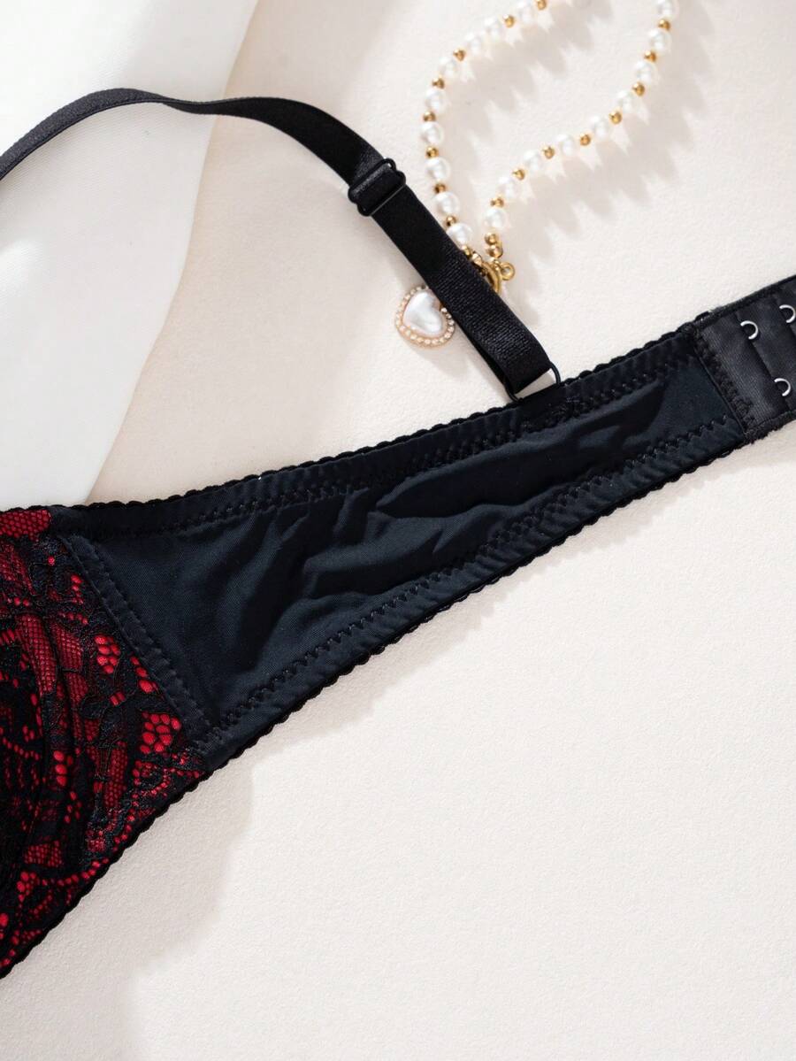 1pc Sexy Lace Minimalist Lift-Up Small Bust Underwire Bra For Women Lingerie