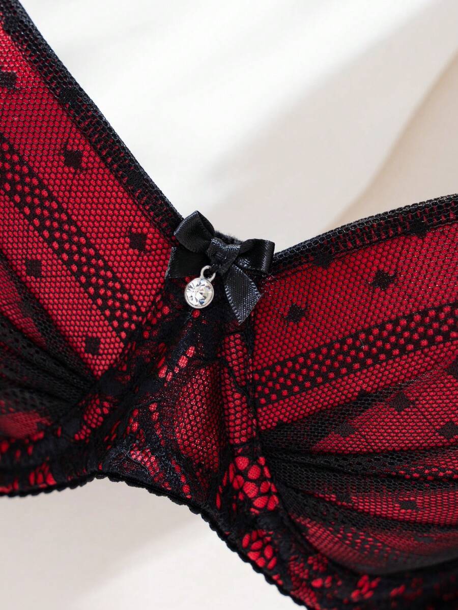 1pc Sexy Lace Minimalist Lift-Up Small Bust Underwire Bra For Women Lingerie