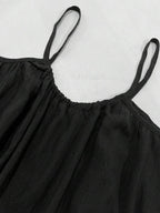 Cévolie Women's Solid Color Open Back Tie Loose Casual Maxi Slip Dress