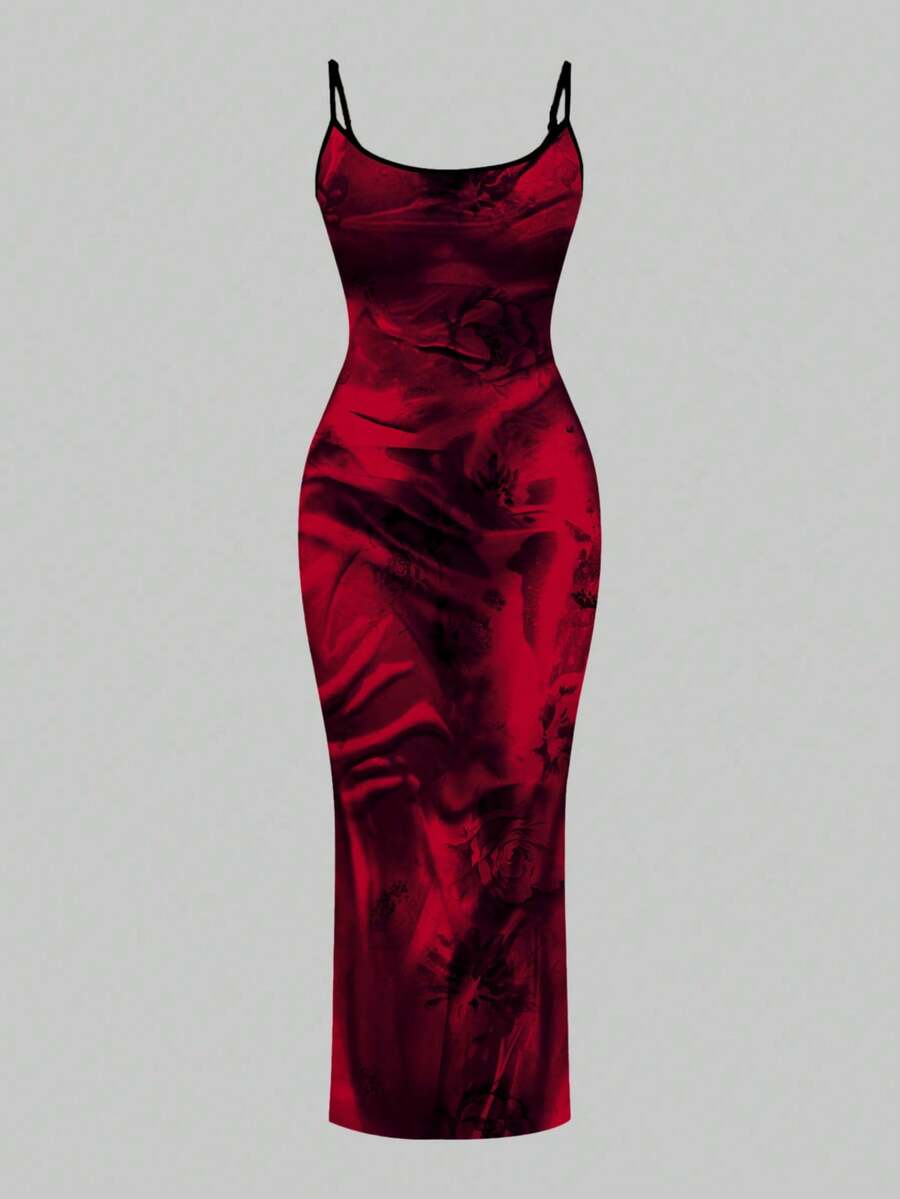 Slaydiva 2025/Summer Outfits For Women/Fall Women Clothes/Summer Dresses For Women/Elegant Dresses For Women/Wedding Guest Dress Women/Vacation Outfits Woman/Going Out/Classy Outfits For Women/Floral Graphic Casual Minimalist Sleeveless Dress Chic Dress
