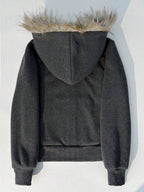 Glimmora New Women Zip-Up Sweatshirt, Gray Long Sleeve Jacket