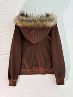 Glimmora New Women Zip-Up Sweatshirt, Gray Long Sleeve Jacket
