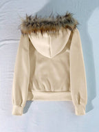 Glimmora New Women Zip-Up Sweatshirt, Gray Long Sleeve Jacket