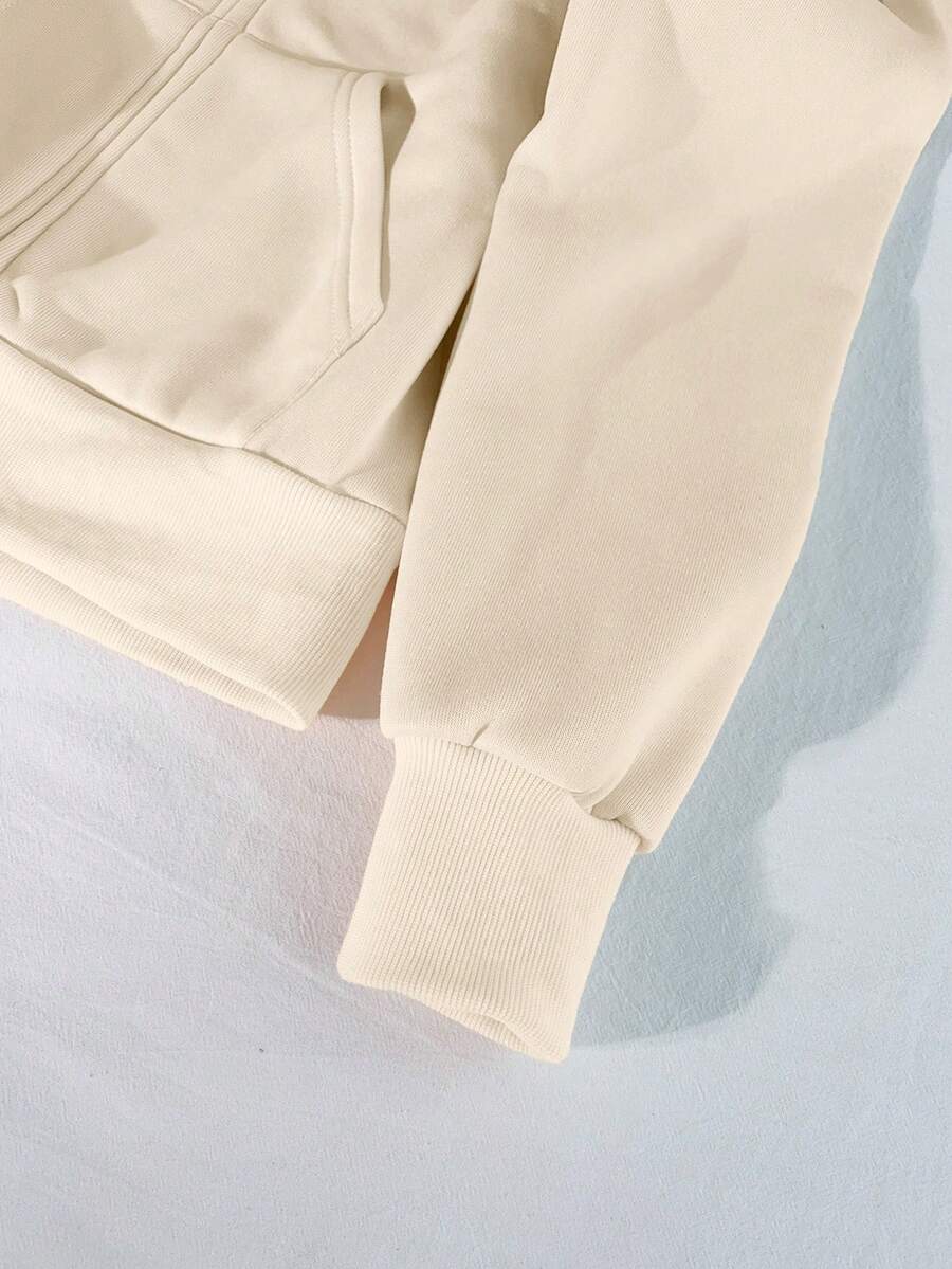 Glimmora New Women Zip-Up Sweatshirt, Gray Long Sleeve Jacket