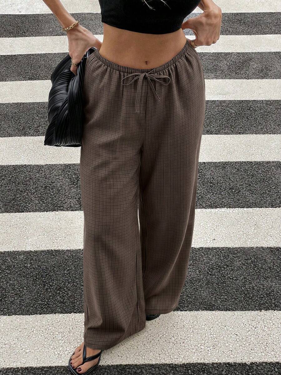 Siren Gaze Women Linen Low-Waist Straight Leg Casual Pants, Summer Holiday Style Business Casual Woman,Linen Pants Black