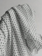 Elamini Women's Fashion Pleated Layered Decor Sweet Design Charming Polka Dot Ruffle Hem Vacation Style Skirt