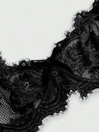 ROMWE 3pcs Set Casual Everyday Lace Trim Underwire Bra