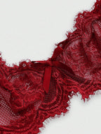 ROMWE 3pcs Set Casual Everyday Lace Trim Underwire Bra