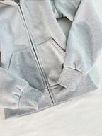 Glimmora New Women Zip-Up Sweatshirt, Gray Long Sleeve Jacket
