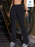 Flexra Women Flared Pocket Casual All-Match Denim Flared Jeans Y2k Bootcut Jeans