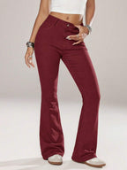 Flexra Women Flared Pocket Casual All-Match Denim Flared Jeans Y2k Bootcut Jeans