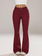 Flexra Women Flared Pocket Casual All-Match Denim Flared Jeans Y2k Bootcut Jeans