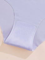 Aofeiqike 6pcs High Waist Plus Size Women Briefs, Sexy Seamless Breathable Ice Silk Panties, Comfortable Soft Hipster Underwear