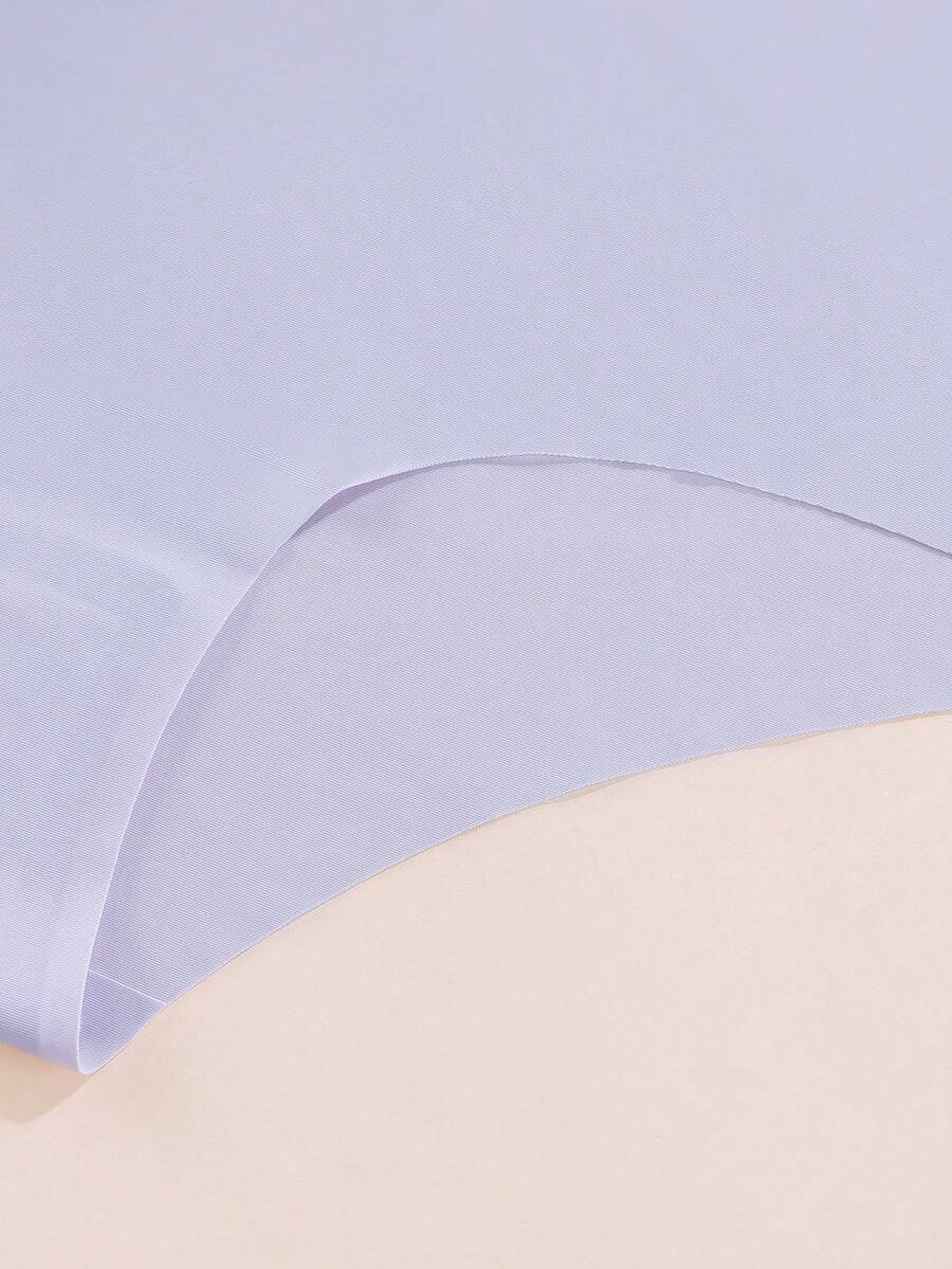 Aofeiqike 6pcs High Waist Plus Size Women Briefs, Sexy Seamless Breathable Ice Silk Panties, Comfortable Soft Hipster Underwear