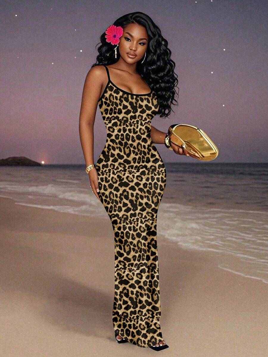Slaydiva 2025/Summer Outfits For Women/Fall Women Clothes/Summer Dresses For Women/Elegant Dresses For Women/Wedding Guest Dress Women/Vacation Outfits Woman/Going Out/Classy Outfits For Women/Floral Graphic Casual Minimalist Sleeveless Dress Chic Dress